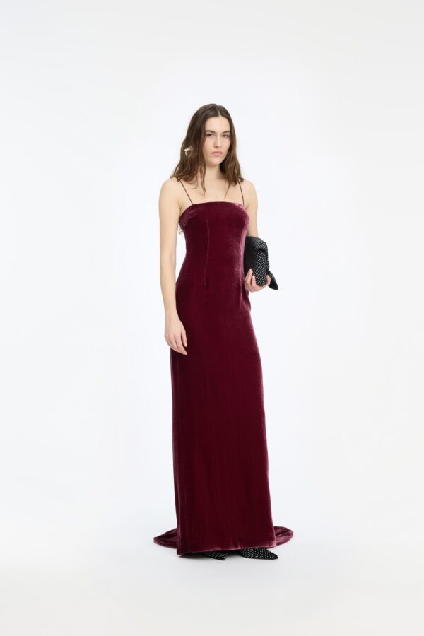 Silk Velvet Strap Dress