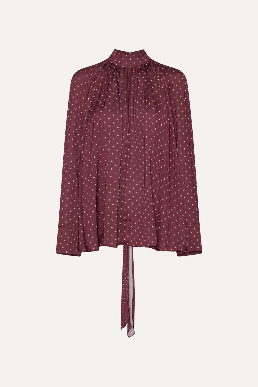 Dot Satin Bow Shirt - Image 3