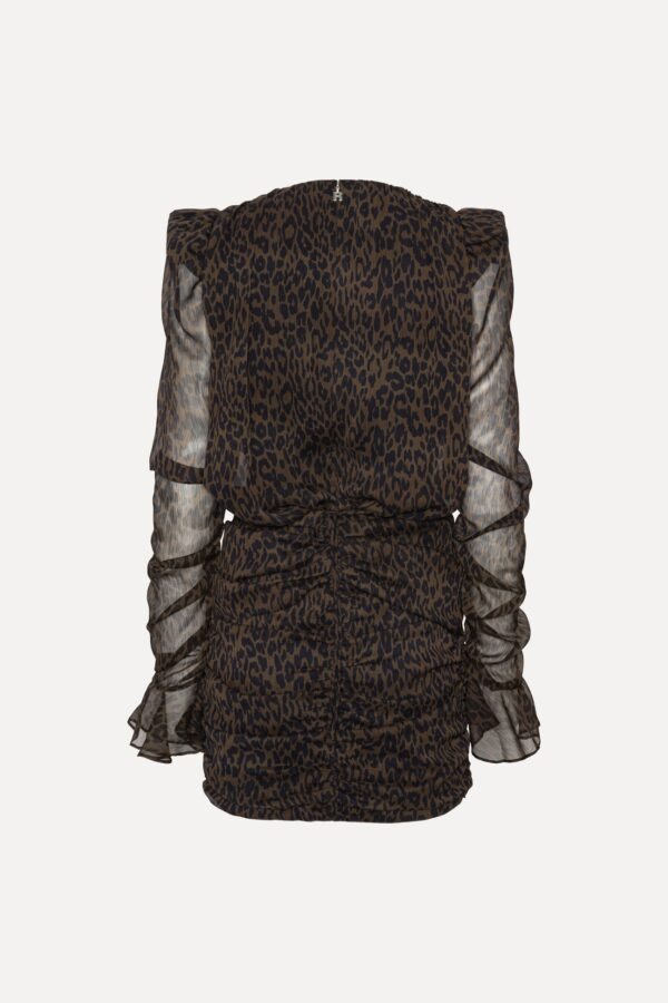 Ruched Flower Mini Dress - Image 2