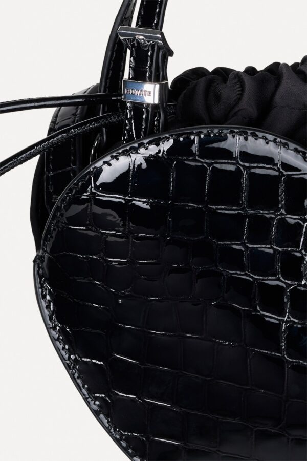 Patent Croco Heart Bag - Image 3