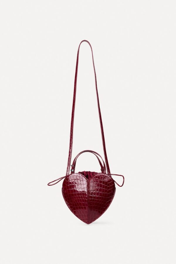 Patent Croco Heart Bag - Image 4