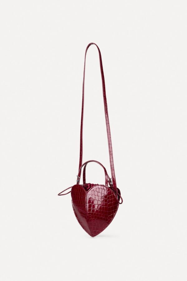 Patent Croco Heart Bag - Image 5