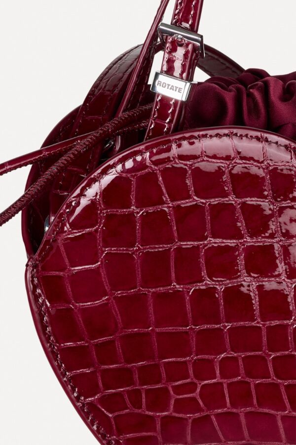 Patent Croco Heart Bag - Image 6