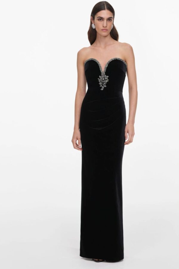 Black Velvet Maxi Dress