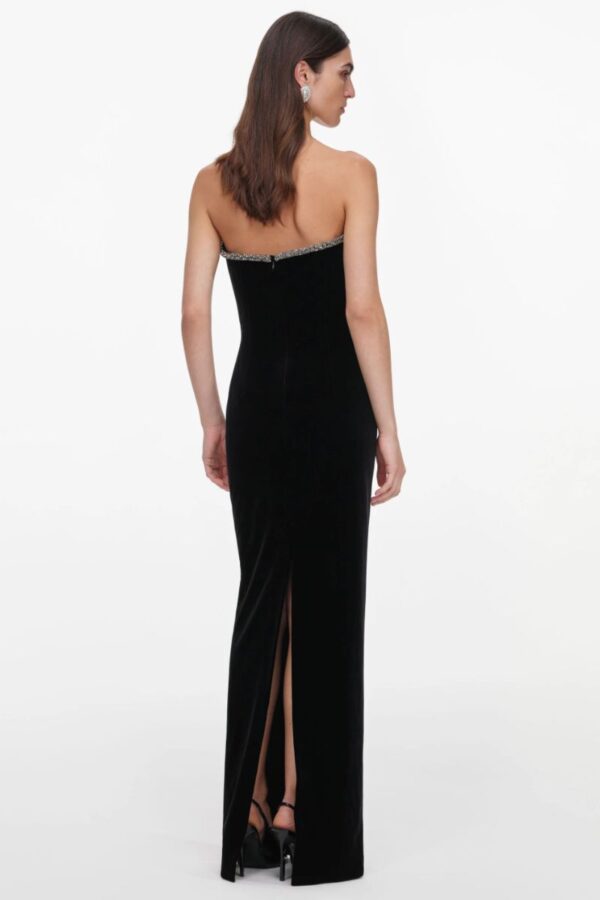Black Velvet Maxi Dress - Image 2