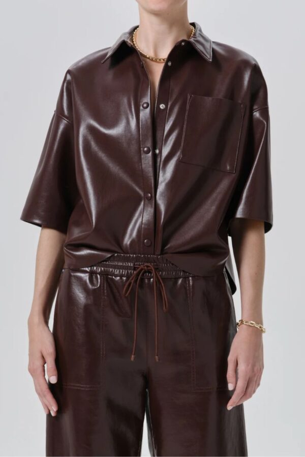 Frances Cropped Cape Leather