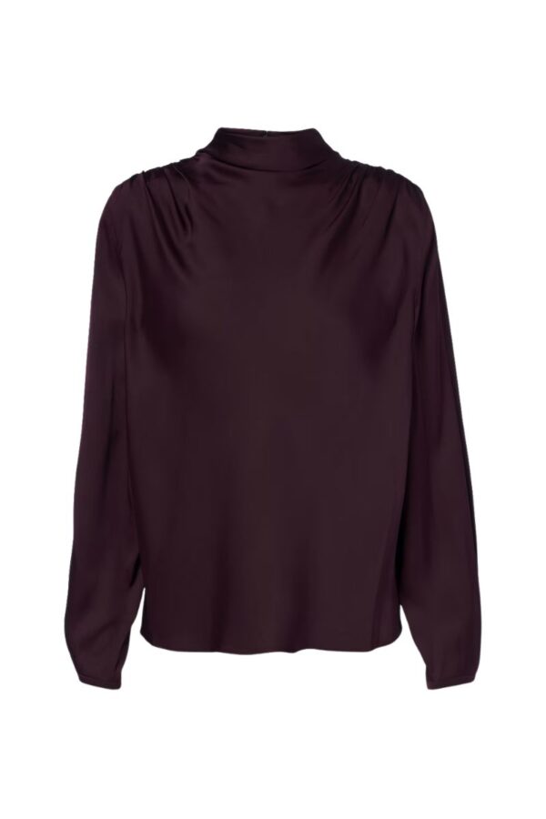 Draped Cowl Neck L/S Top