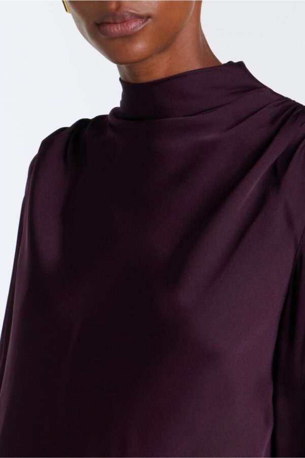 Draped Cowl Neck L/S Top - Image 3