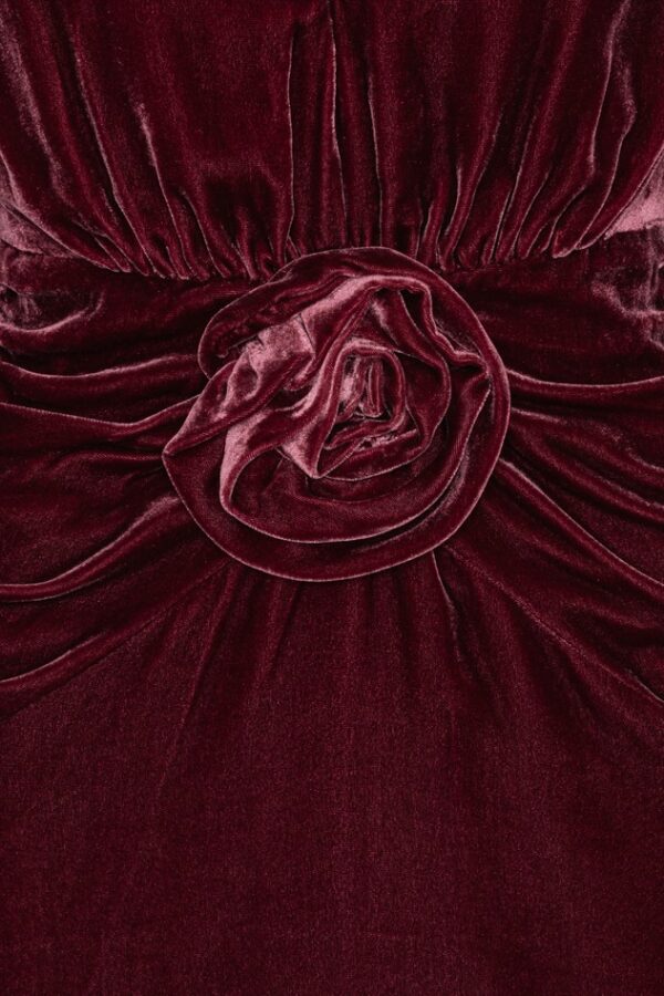 Silk Velvet Mini Dress - Image 4